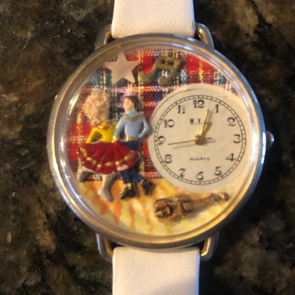 W.Y.L. Square Dancer Watch New Battery Runs Fine - Picture 1 of 4